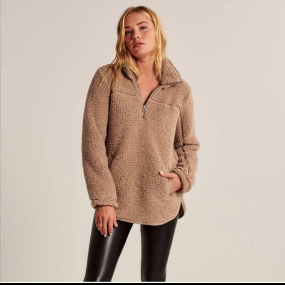 Abercrombie Sherpa Quarter Zip